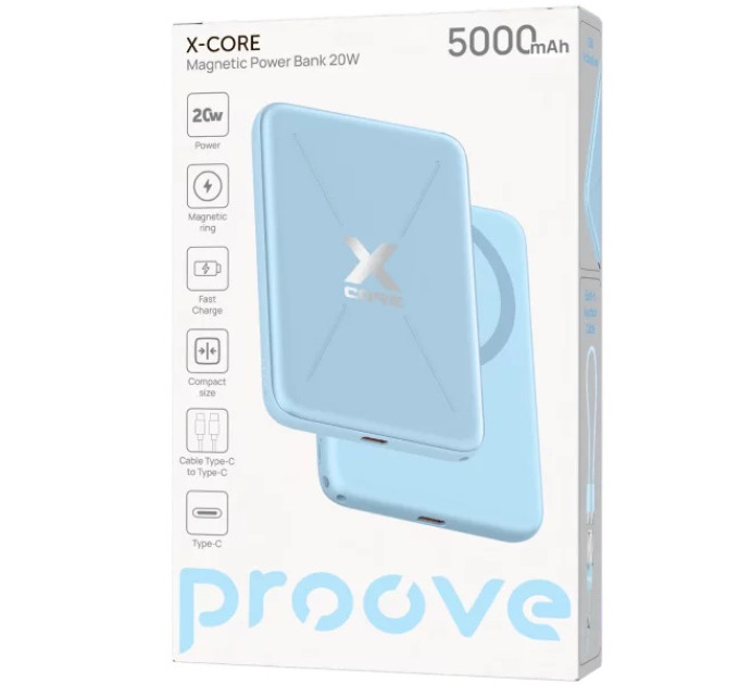 Proove Універсальна мобільна батарея Proove X-Core 20W 5000mAh Sky Blue (PNXC20010008)