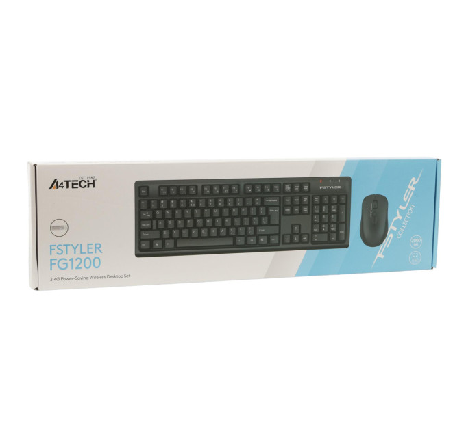 A4Tech Комплект (клавіатура, миша) бездротовий A4Tech FG1200 Black