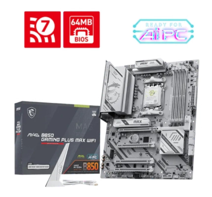 MSI Материнська плата MSI MAG B850 GAMING PLUS MAX WIFI