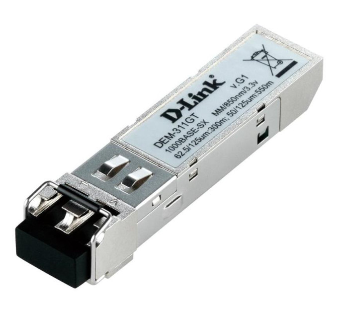 D-Link Модуль SFP D-Link Трансивер D-Link DEM-311GT SFP, 1x1000BaseSX, MM 550м, LC (10шт/уп) (DEM-311GT/10)