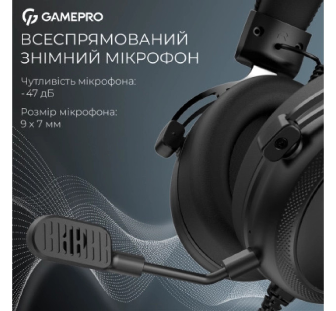 GamePro Навушники GamePro Asgard Skald Origin Black (HS850B)