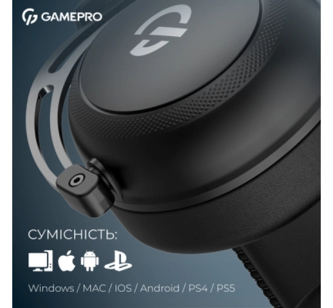 GamePro Навушники GamePro Asgard Skald Origin Black (HS850B)