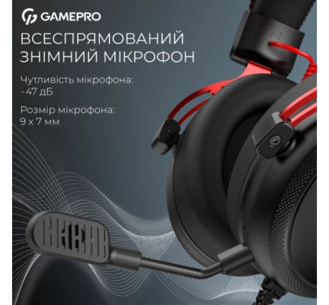 GamePro Навушники GamePro Asgard Skald Origin Black/Red (HS850BR)