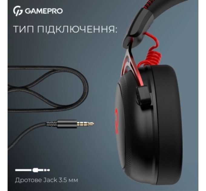 GamePro Навушники GamePro Asgard Skald Origin Black/Red (HS850BR)