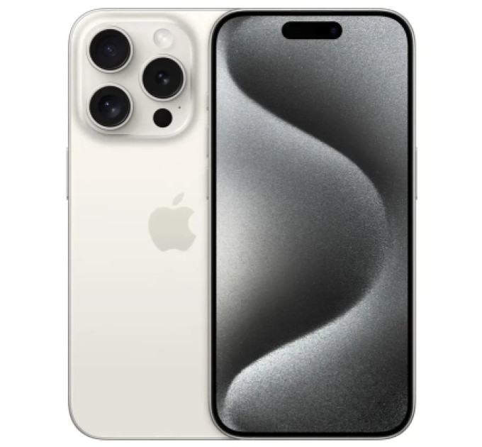 Apple Мобільний телефон Apple iPhone 15 Pro 128Gb White Titanium (REF A) BREEZY (2AMTUW3)