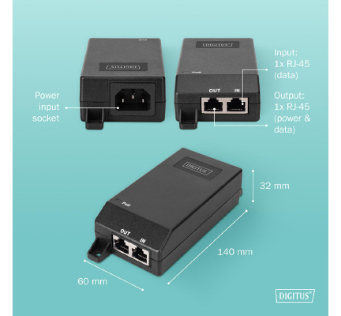 Digitus Адаптер PoE Digitus DN-95103-3