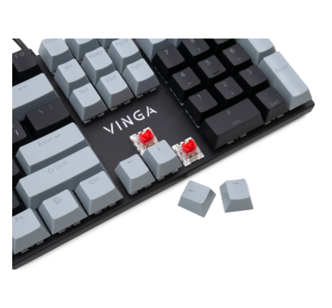 Vinga Клавіатура Vinga KBGM-090 LED Red Switch USB Grey/Black (KBGM-090R Grey/Black)