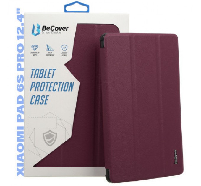 BeCover Чохол до планшета BeCover Smart Case Xiaomi Pad 6S Pro 12.4" Red Wine (711087)