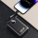 Dudao Батарея універсальна Dudao 20000mAh K14+ 22.5W, PD, QC, USB-A, USB-C(In/Out), with built-in USB-C/Lightning cables, Black (6977196680016)