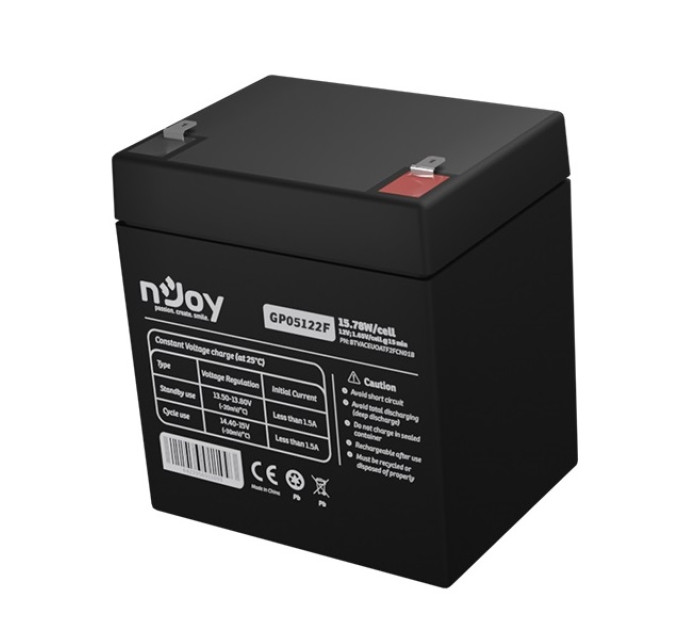 nJoy Акумуляторна батарея Njoy GP05122F 12V 5AH (BTVACEUOBTO2FCW01B) AGM