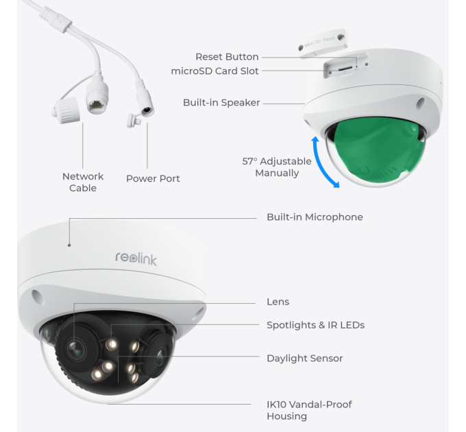 Reolink IP-камера Reolink Duo Series P757 (Duo 3V PoE)