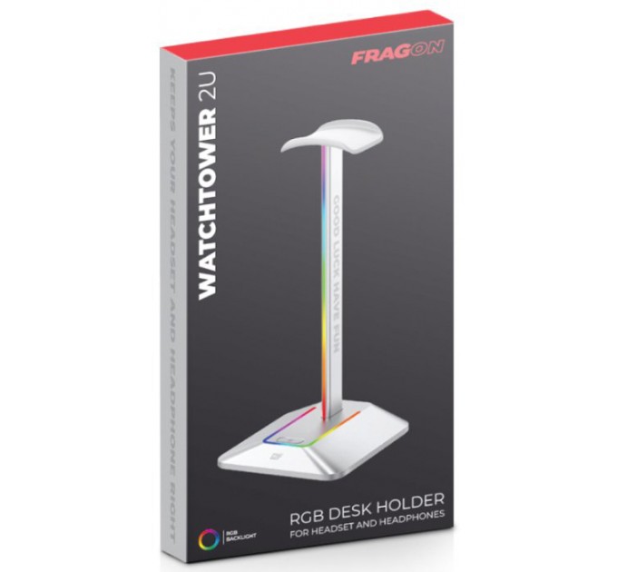 Тримач для навушників FragON Watchtower 2U RGB Silver (FGLHH22WTWTR2URGB)