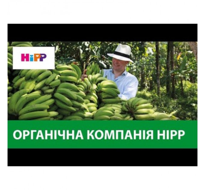 Дитяче пюре HiPP Яблука з бананами та печивом Фрукти і злаки, 190 г (9062300132479)