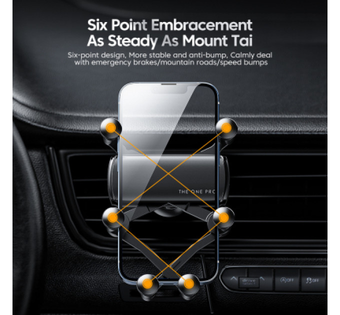Essager Універсальний автотримач Essager Tourist Gravity Car Mount Phone Holder Black (EZJZL-TR01)