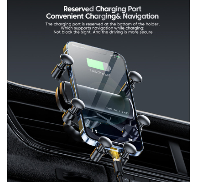 Essager Універсальний автотримач Essager Tourist Gravity Car Mount Phone Holder Black (EZJZL-TR01)