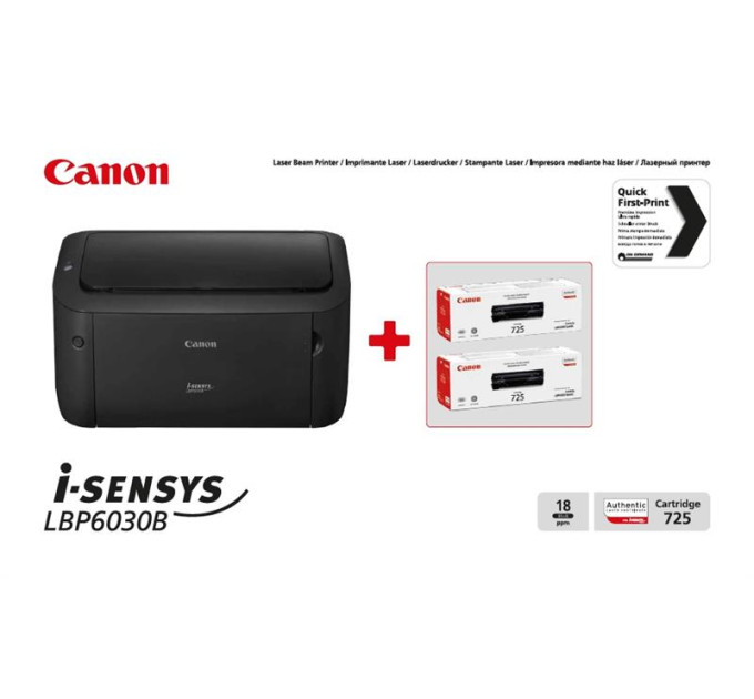 Canon Лазерний принтер Canon LBP-6030B ( бандл с 2 картриджами ) (8468B042)