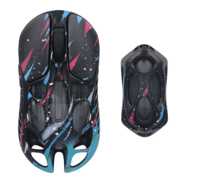 GravaStar Мишка GravaStar Mercury X Pro 8K RGB Wireless/Bluetooth/USB Neon Graffiti (GS_X_PRO_CG_BLK)