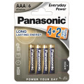 Panasonic Батарейка Panasonic AAA Everyday Power * 6 (LR03REE/6B2F)