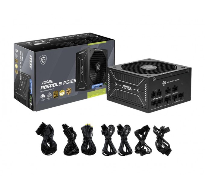 Блок живлення ATX 650W MAG A650GLS PCIE5 MSI