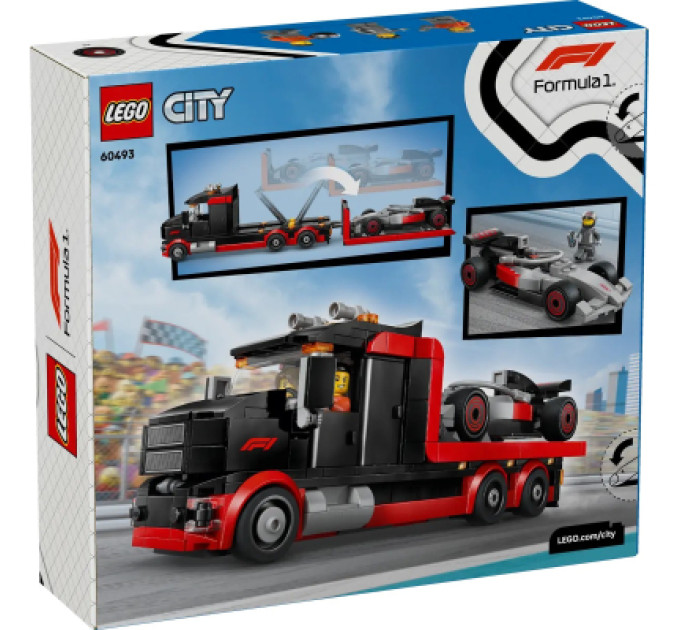 LEGO Конструктор LEGO City Вантажівка для демонстрації F1 із перегоновим автомобілем Audi F1 (60493)