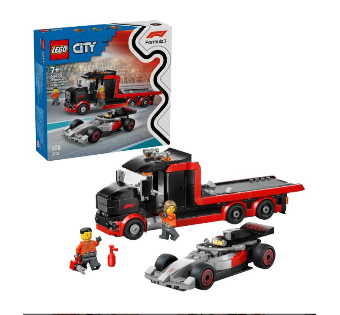LEGO Конструктор LEGO City Вантажівка для демонстрації F1 із перегоновим автомобілем Audi F1 (60493)