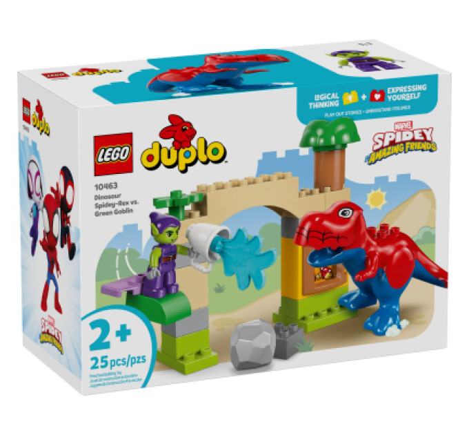 LEGO Конструктор LEGO DUPLO Marvel Динозавр Spidey-Rex проти Зеленого Гобліна (10463)