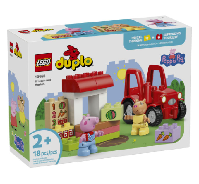 LEGO Конструктор LEGO DUPLO Peppa Pig Трактор і ринок (10468)