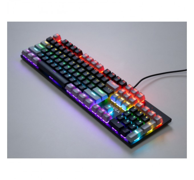 Клавіатура Vinga KBGM-090 LED Red Switch USB Grey/Black (KBGM-090R Grey/Black)