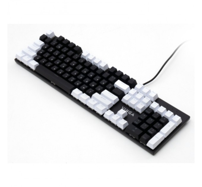 Клавіатура Vinga KBGM-095 LED Brown Switch USB White/Black (KBGM-095BR White/Black)
