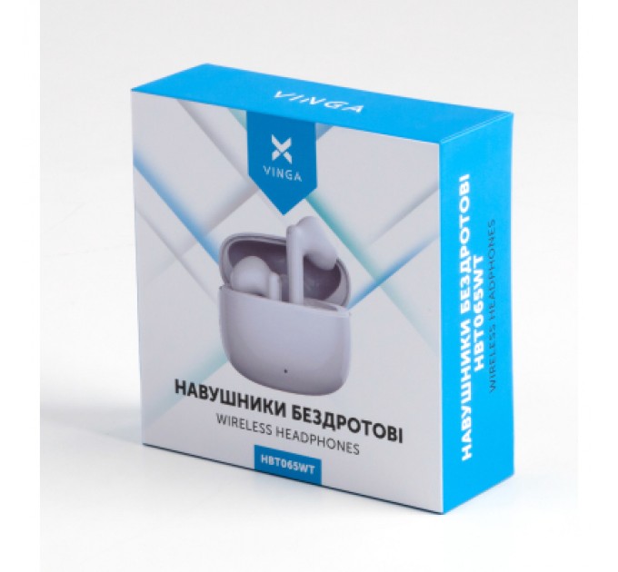 Навушники Vinga HBT065 Bluetooth White (HBT065WT)
