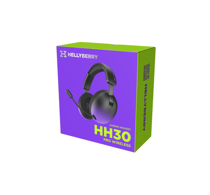 Hator Bluetooth-гарнiтура Hator Hellyberry HH30 Pro Wireless Black/Violet (HH30_PRO_wireless_BV)