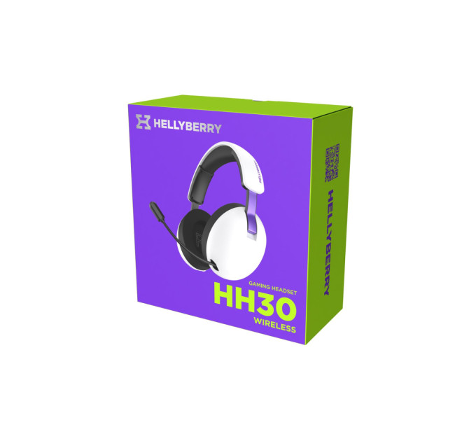 Hator Bluetooth-гарнiтура Hator Hellyberry HH30 Wireless White/Violet (HH30_wireless_WV)