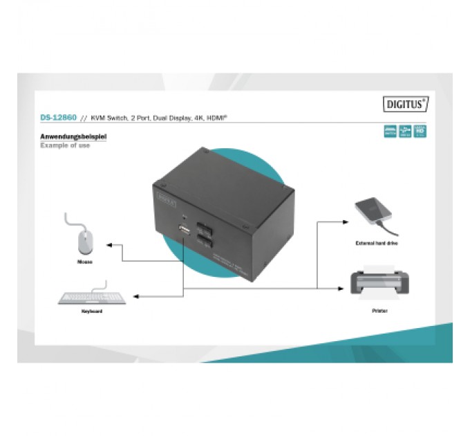 Комутатор KVM Digitus DS-12860