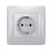 Розетка Videx BINERA 2ая із заземленням кремова (VF-BNSK1G-SS)