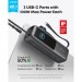 Батарея універсальна Anker 25000mAh, 165W, PD/3/0, QC/3/0, Built-In Double USB-C Cables, black (A1695H11)