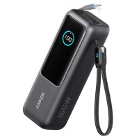 Батарея універсальна Anker 25000mAh, 165W, PD/3/0, QC/3/0, Built-In Double USB-C Cables, black (A1695H11)