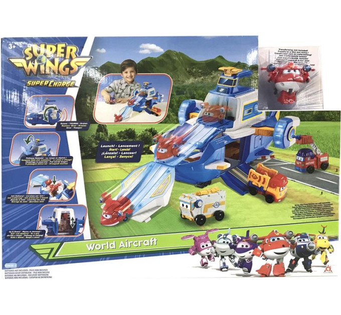 Super Wings Ігровий набір Super Wings Air Moving Base, Повітряна База, світло, звук (EU740831)