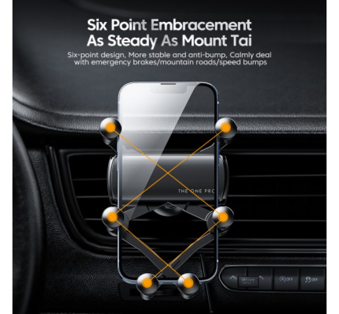 Універсальний автотримач Essager Tourist Gravity Car Mount Phone Holder Black (EZJZL-TR01)