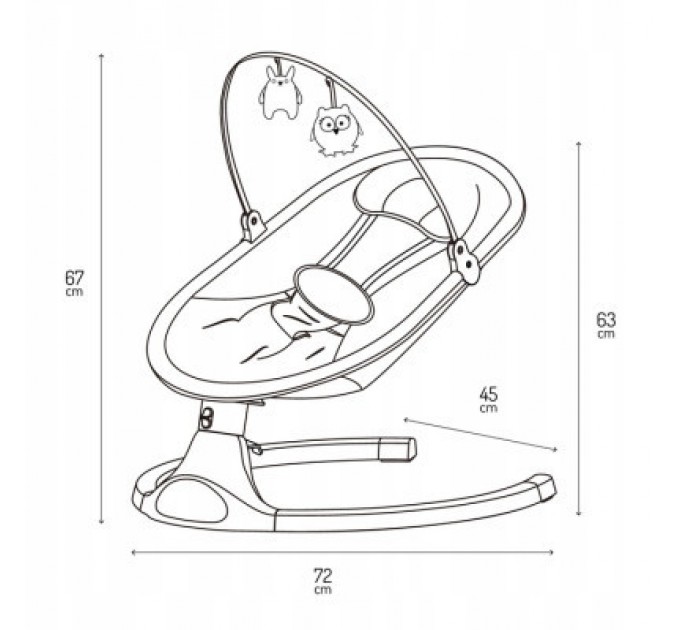 Крісло-гойдалка MoMi Kenani Onyx Black (BULE00038)