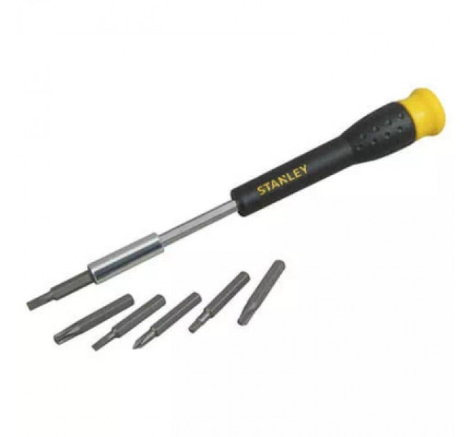 Набір викруток Stanley з бітами Phillips, Pozidriv, Torx, Slotted, Sl1, Ph00, Pz0, Т5, ТТ10, L = 25 мм, 33 шт, кейс (STHT0-62634)
