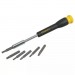 Набір викруток Stanley з бітами Phillips, Pozidriv, Torx, Slotted, Sl1, Ph00, Pz0, Т5, ТТ10, L = 25 мм, 33 шт, кейс (STHT0-62634)