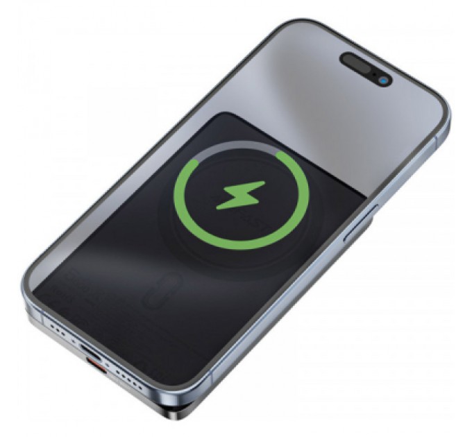 Батарея універсальна Acefast Magnetic Wireless 5000mAh 18W PD, QC/3.0, QI 7.5W, ультра тонкий, M8 Bllack (6974316283386)