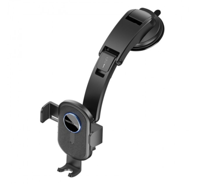 Універсальний автотримач VENTION 4.7-7.2" затискач One Touch, присока, чорний (KSCB0)