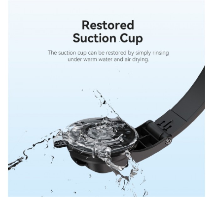 Універсальний автотримач VENTION 4.7-7.2" затискач One Touch, присока, чорний (KSCB0)