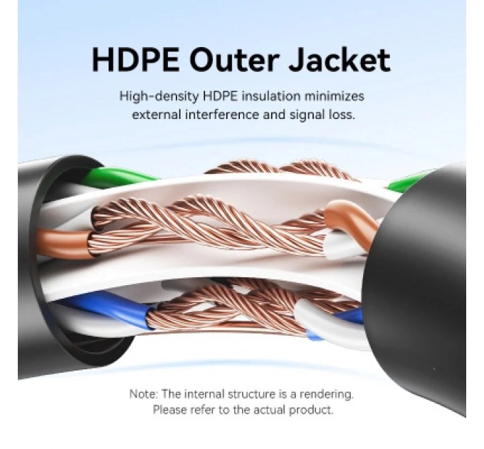 Патч-корд Cat.6 UTP Patch Cable 10M Black VENTION (IBEBL)