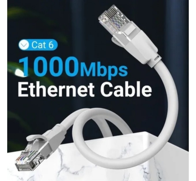 Патч-корд Cat.6 UTP Patch Cable 1.5M Gray VENTION (IBEHG)