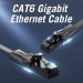 Патч-корд Flat Cat.6 UTP Patch Cable 0.5M Black VENTION (IBJBD)