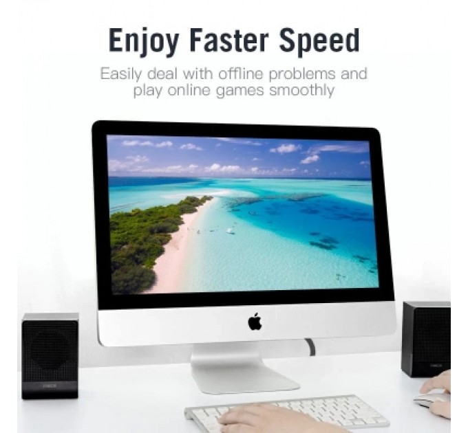 Патч-корд Flat Cat.6 UTP Patch Cable 0.5M Black VENTION (IBJBD)