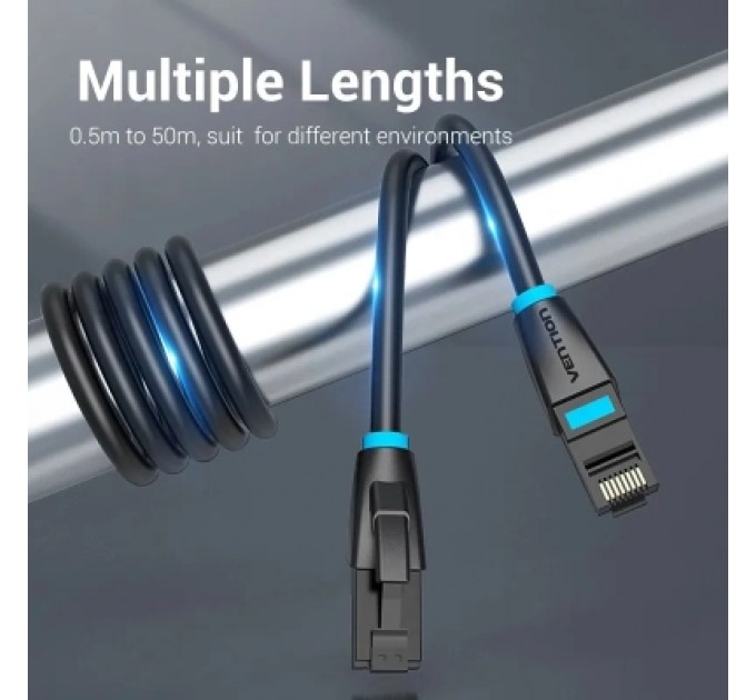 Патч-корд Cat.6 UTP Patch Cable 1M Black VENTION (IBKBF)