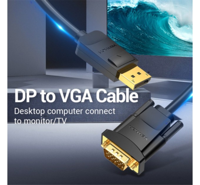 Патч-корд Cat.6 SFTP Extension Patch Cable 2M Black VENTION (IBLBH)